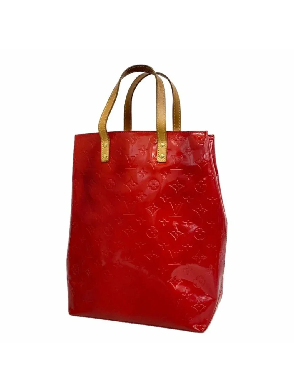 Louis Vuitton Tote Bag Vernis Reed MM Rouge